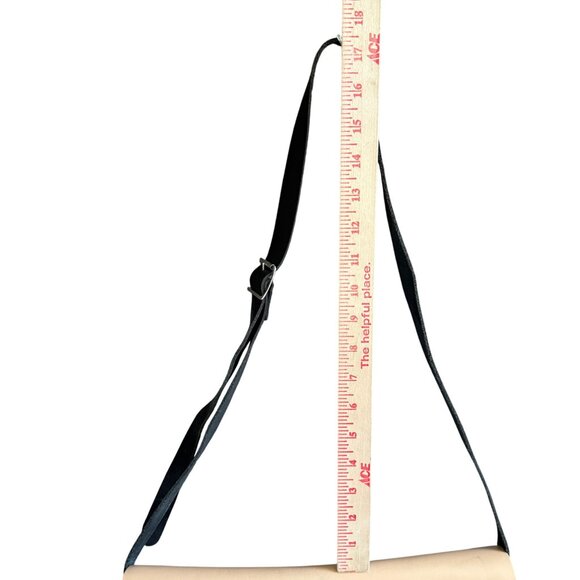 The Leather Satchel Co. Leather Laptop Messenger Shoulder Bag Womens Tan Black - Picture 7 of 10